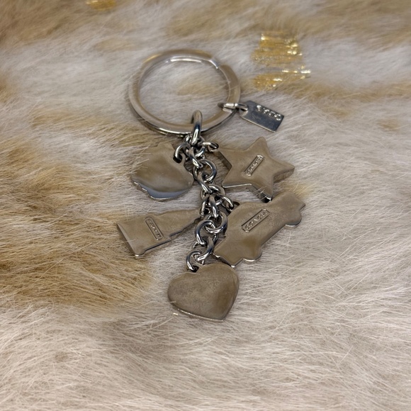 Coach Vintage Fob Bag Charm Keychain New York Apple Taxi Empire St Bldg w/Bag - Picture 2 of 3